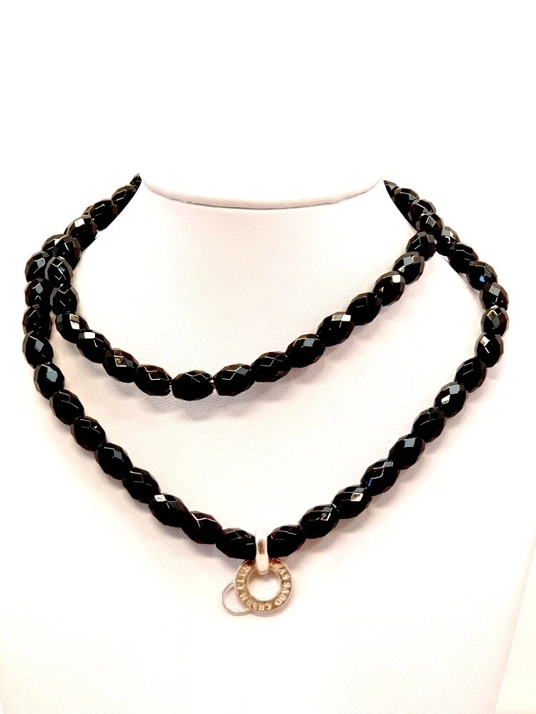 Thomas Sabo Obsidian Kette facettiert schwarz mit Silber 925 Club