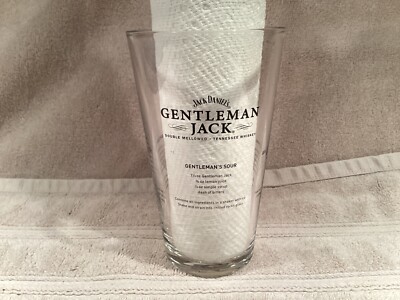 Jack Daniels Gentleman Jacks Pint Glass with Receipes