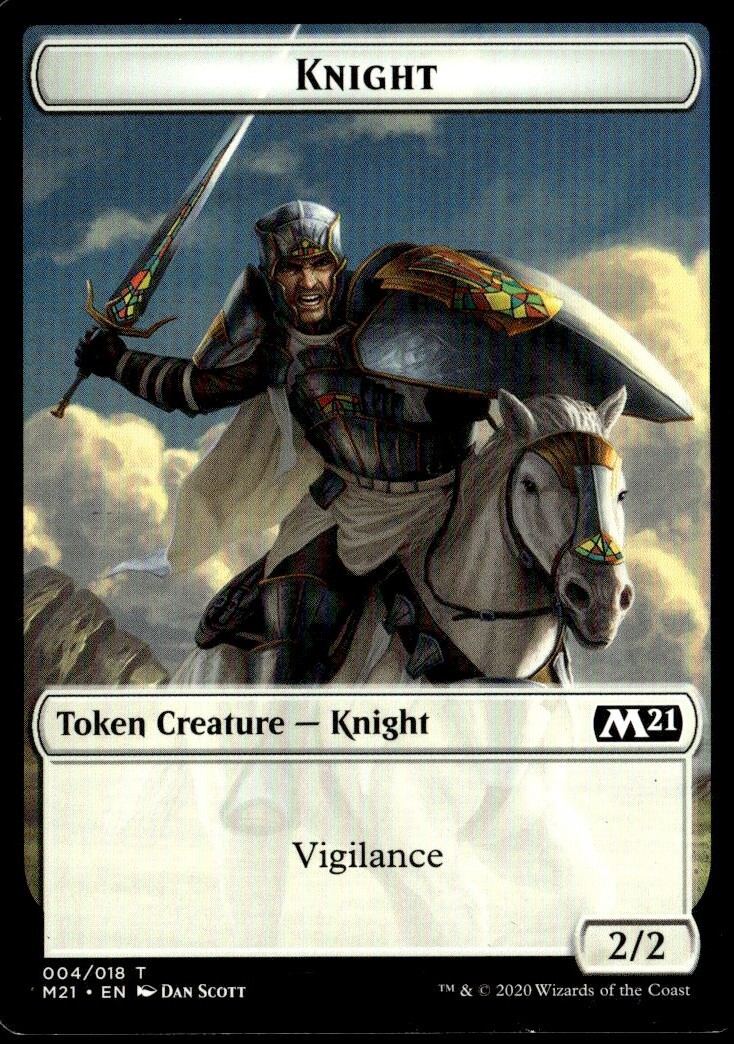 2020 Core Set 2021 MTG Knight Token Common #4