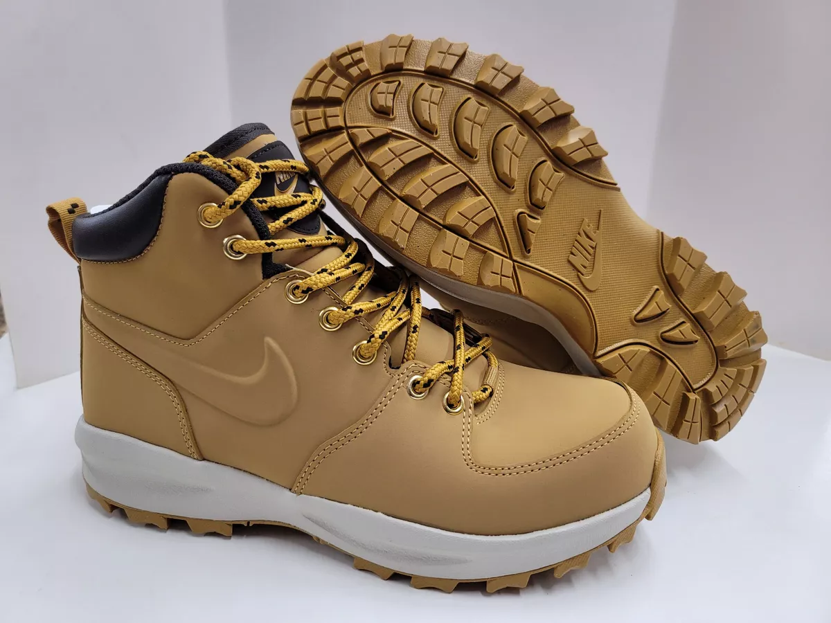 New In Box MENS Nike MANOA Leather Boots Wheat Haystack Velvet Brown 454350 700