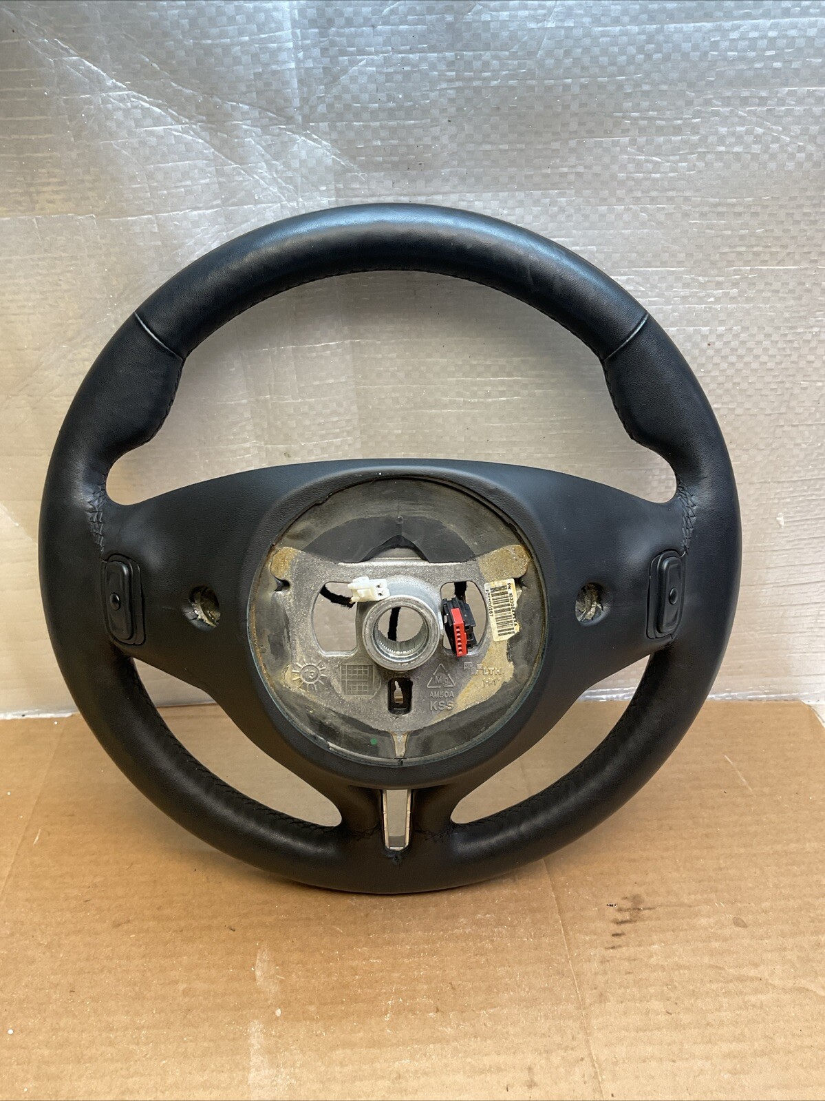 2014-2021 MASERATI QUATTROPORTE OEM FRONT DRIVER STEERING WHEEL BLACK LEATHER