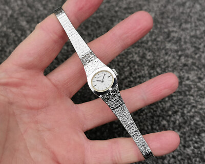 Schlanke kleine Seiko Armbanduhr, Handaufzug, WGP vergoldetes Armband, Vintage 1976