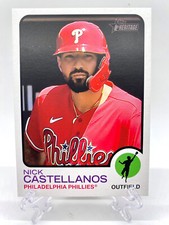 2022 Topps Heritage High NICK CASTELLANOS 1973 Oversized Box Topper Phillies #NC