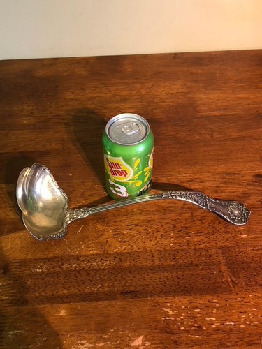 Antique Huge Sterling Ladle. 294 Grams. Walking Lion Sterling Mark - Picture 9 of 9
