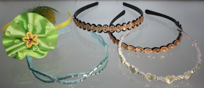 Lot of 5 Headbands Colorful Girl display picture 1