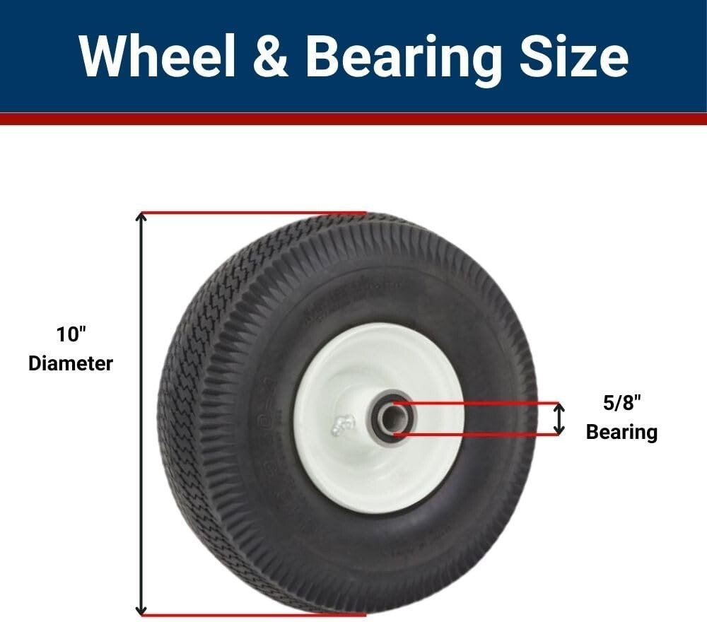 Lapp Wheels 4.10/3.504 Heavy Duty Pneumatic Tire Wagon/Hand truck