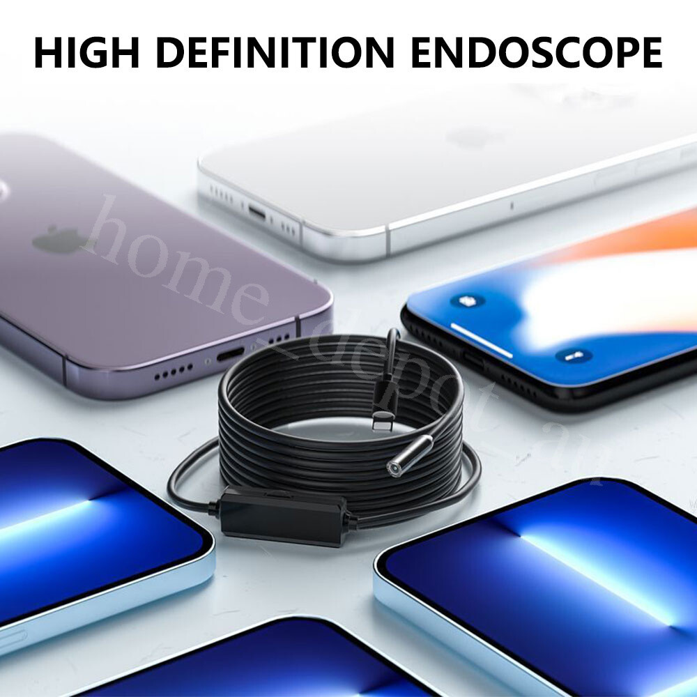 Waterproof HD Endoscope USB 8 Led Borescope Inspection Snake Camera For