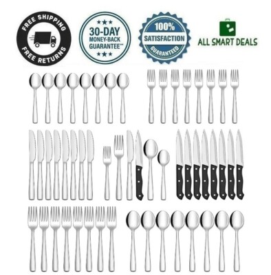 Juego Set De Cubiertos De Acero Inoxidable Elegante Pulido 36 Piezas 6 Personas