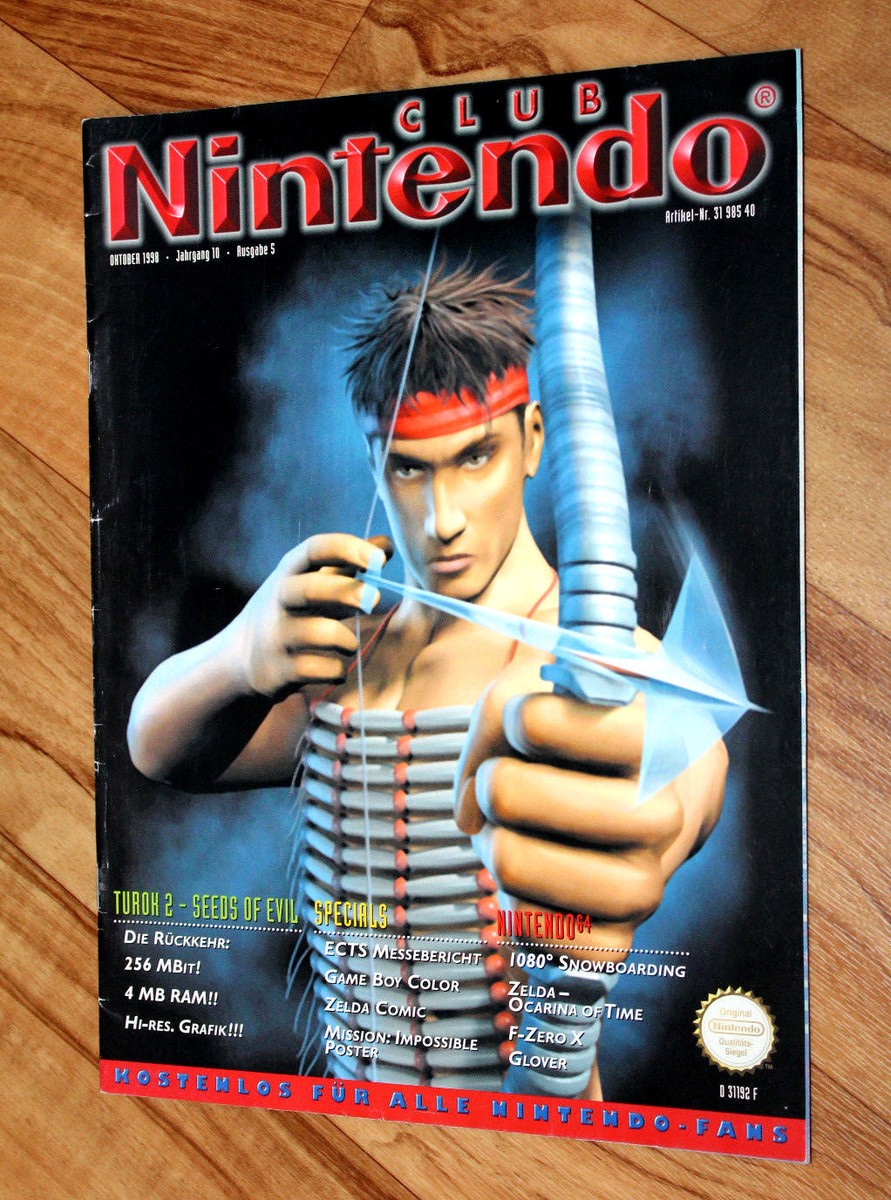 任天堂 - j-meron 1998 Club Nintendo Magazine Turok 2 Zelda Gex Tonic Trouble