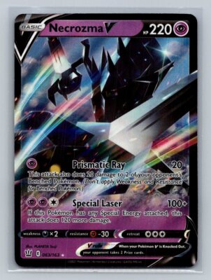 necrozma v pokemon card value Pokemon Sun & Moon Ultra Prism Ultra Rare Full Art Dawn Wings Necrozma GX #143 main image 0