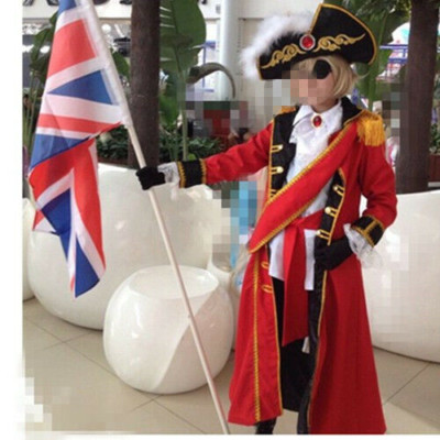 Hetalia Axis Powers England Britain Arthur Kirkland Pirate Cosplay Costume C018