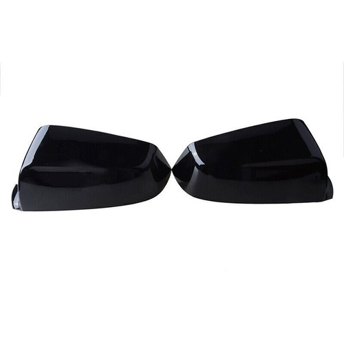 2x Gloss Black Rear View Mirror Cover For 2008-2013 BMW E60 E61 F10 F11 F01 F02 - Picture 5 of 9