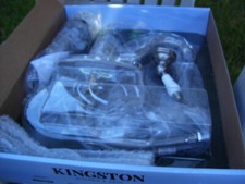 NEW KINGSTON BRASS KITCHEN  BATH Faucet, Polished Chrome, Porcelain Lever NEW