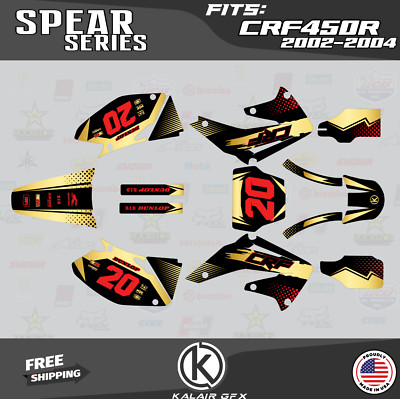 Graphics Kit for Honda CRF450R (2002-2004) Spear - GOLD