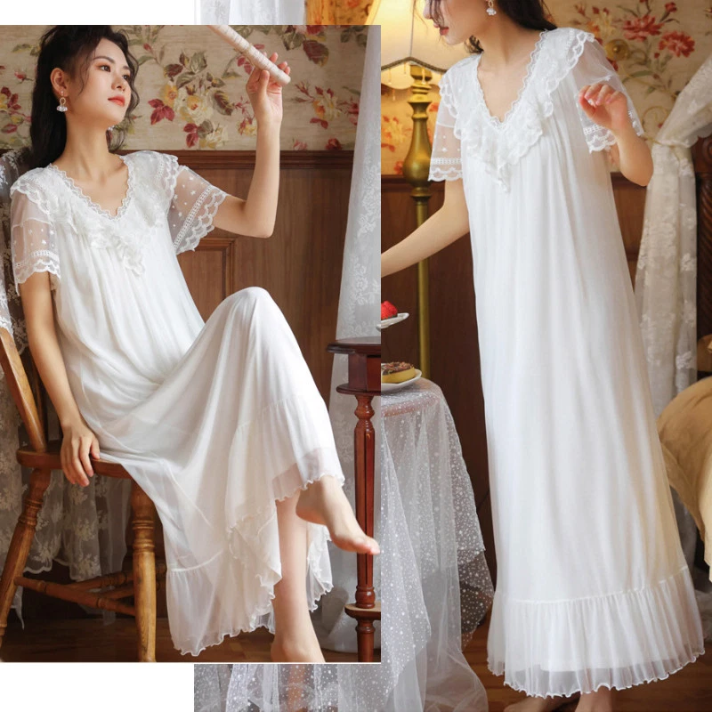 Long hotsell sheer nightgown