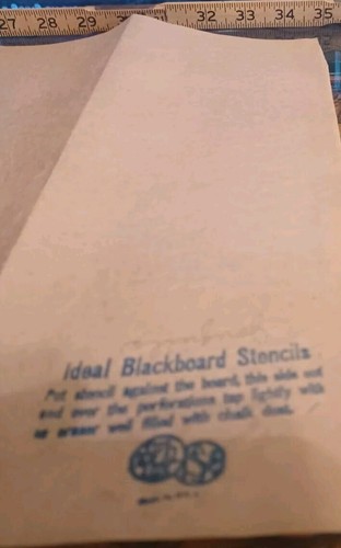 RARE Ideal School Supply Co. Blackboard Chalk Stencil #554 Border Design - Picture 7 of 7