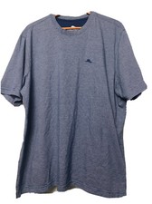 Tommy Bahama Men's XL Crew Neck Top Stretch T-Shirt Blue Logo