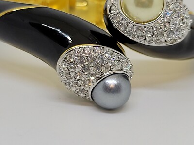 Kenneth Jay Lane KJL Treasures of the Duchess Black Enamel Faux