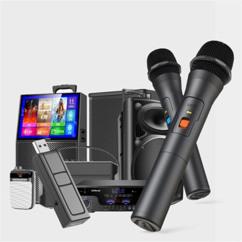 Micrófono de mano karaoke micrófono receptor USB VHF profesional con adaptador - Imagen 1 de 48