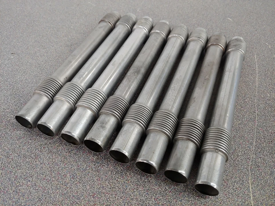 EXCELENTE JUEGO DE 8 TUBOS DE VARILLA DE EMPUJE DE ACERO ORIGINALES PORSCHE 356A 356B 356C 356SC 912 Foto 2 de 4