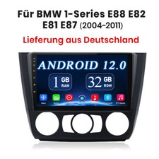 F�r BMW E81 E82 E87 E88 2008-2012 Autoradio GPS Navi Android 12 SWC DAB+ 1+32GB
