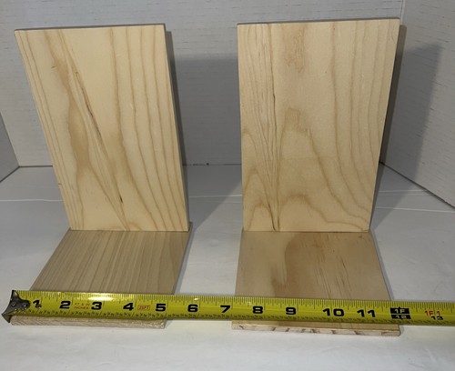 Bookends Unfinished Wood Carved Owl 7.75” x 5” - Picture 5 of 6