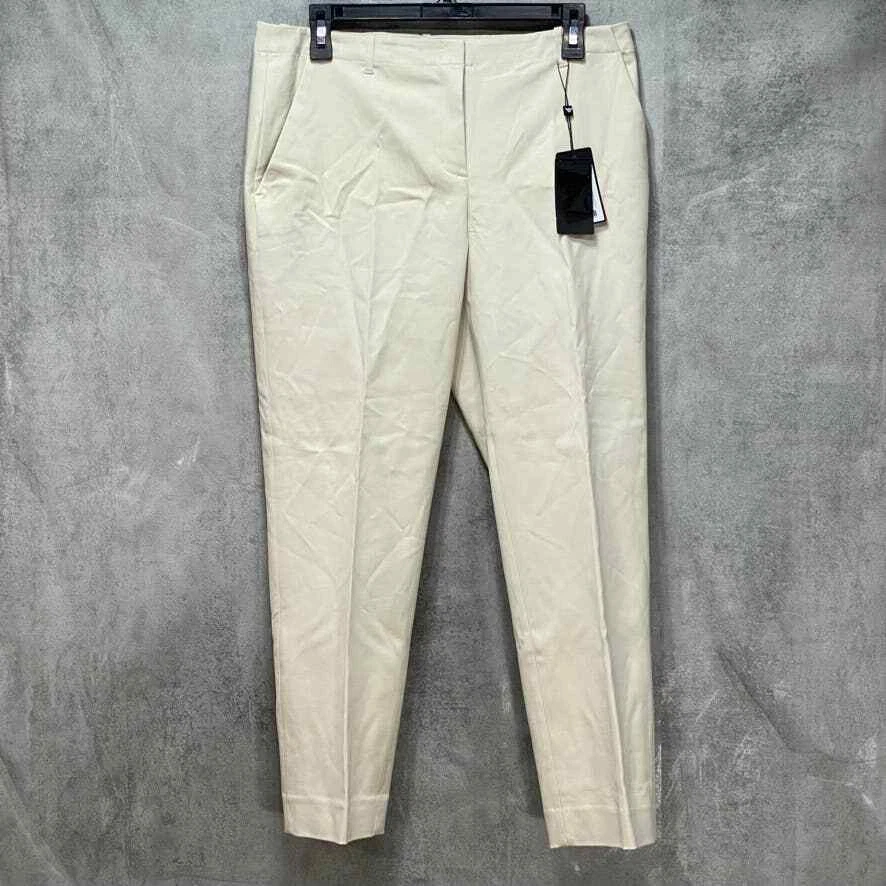 Emporio Armani Women's Smoke Stretch Cotton Blend Straight-Leg Trousers SZ 44