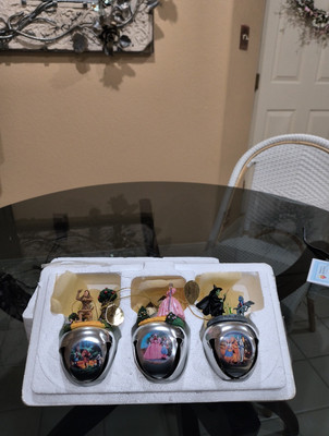 RARE 3 The Wizard of Oz  Sleigh Bells Christmas Ornaments Ashton-Drake Galleries