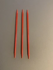 Lot of 3 Boye Double Point Knitting Needles Size 7 (4.5mm) Vintage Red Plastic