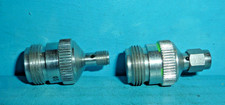 2 RF Coaxial Adapters N f to SMA m/f American Made Gold Plated Conductor