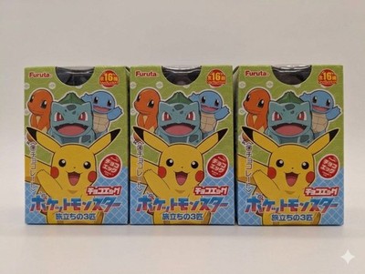 Furuta Choco Egg Pokemon Starter 3pcs Set Figure Japan Limited Pikachu