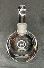 ORREFORS Sweden Signed Art Glass Crystal Perfume Scent Bottle With Stopper EUC