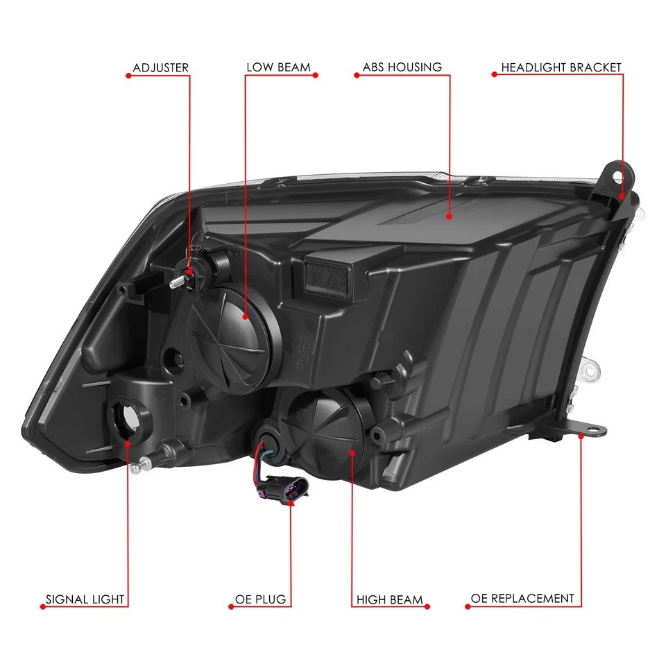 Faróis de LED preto/claro estilo fábrica para Dodge Ram 1500 2500 3500 2009-2012 - Imagem 4 de 4