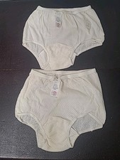 Two Pair Girls Briefs Panties Vintage New Size 6 White Cotton NOS USA Union Made