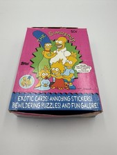 1990 Topps  The Simpsons Trading Cards 36 Sealed Packs in Box + POSTER