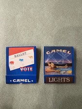 Vintage 1992 Joe Camel Matchbooks Lot 2 Vote Ballot USA Lights Pool Unstruck