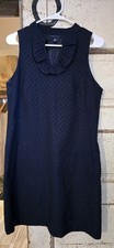 Womens TOMMY HILFIGER Navy Textured Shift Dress Sz. 10 Large EUC!