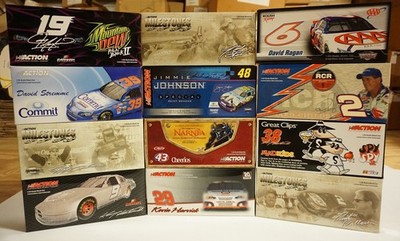 Case of 12 - 1/24 2004-2007 NASCAR Diecast Cars Made by Action - NEW in boxes!