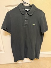 Lacoste Men's Slim Fit L.12.12 Piqu  Polo Shirt, Black, Medium