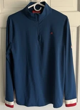 Redvanly Mens 1/4 Zip Pullover Golf Shirt Long Sleeve Performance Stretch Small