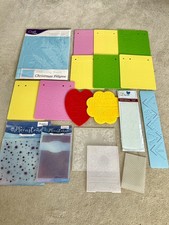 18 Mixed Embossing Boards / Folders, Fiskars Texture Plates, Card Making, Craft 