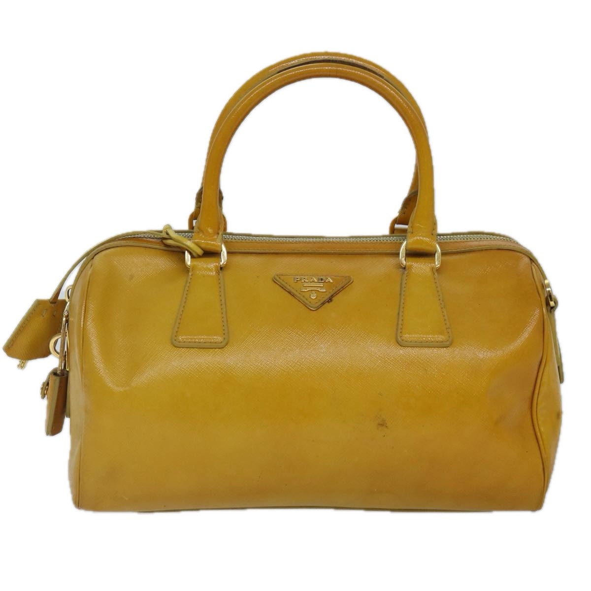 Authentic Prada Saffiano Yellow Leather Handbag