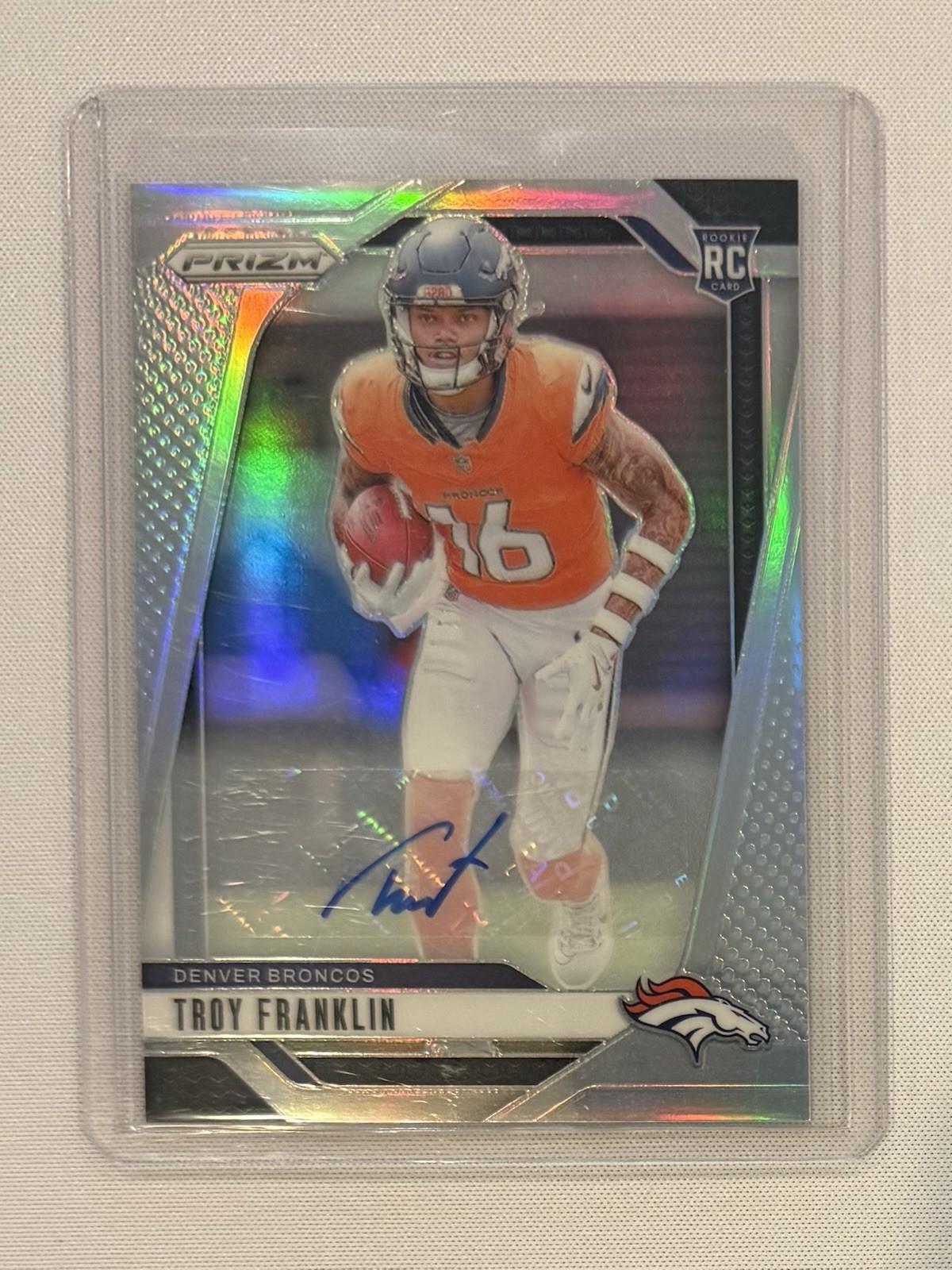 2024 Panini Prizm - Rookies Troy Franklin #393 Silver Prizm Autographs (AU, RC)