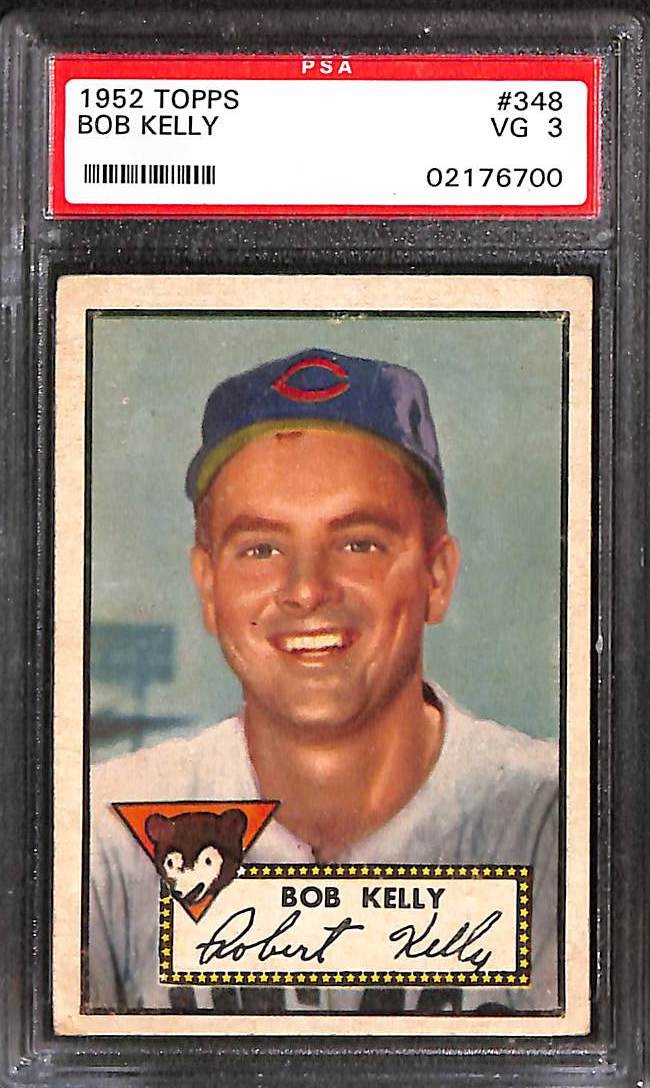 1952 Topps #348 BOB KELLY PSA 3 VG 02176700