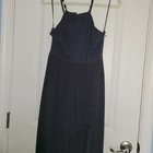 Hollister Black Lace Wide-Leg Jumpsuit High Neck Spaghetti Strap Size S — photo 3
