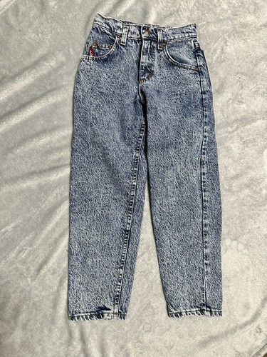 Vintage Kids 10 Slim Lee Jeans Acid Washed USA Union Made 80s/90s