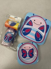 Skip Hop Zoo Mealtime Gift Set Matching Plate, Bowl, bottle 