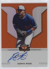 2017 Leaf Valiant Draft Orange 10/25 Edwin Rios #BA-ER1 Auto 5w7