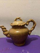 Pacific Rim Handpainted Ceramic Teapot with Rope Twist Handle and Spout — listing 3
