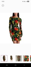 alice + olivia delora tropical long sleeve dress brand new with tags size 6
